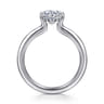 Annie - 14K White Gold Split Shank Round Diamond Engagement Ring
