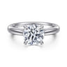 Bena - 14K White Gold Round Solitaire Diamond Engagement Ring