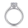 Bena - 14K White Gold Round Solitaire Diamond Engagement Ring
