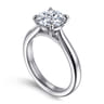 Bena - 14K White Gold Round Solitaire Diamond Engagement Ring
