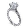 Isolde - 14K White Gold Round Solitaire Diamond Engagement Ring