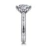 Aureliana - Vintage Inspired 14K White Gold Round Solitaire Diamond Engagement Ring