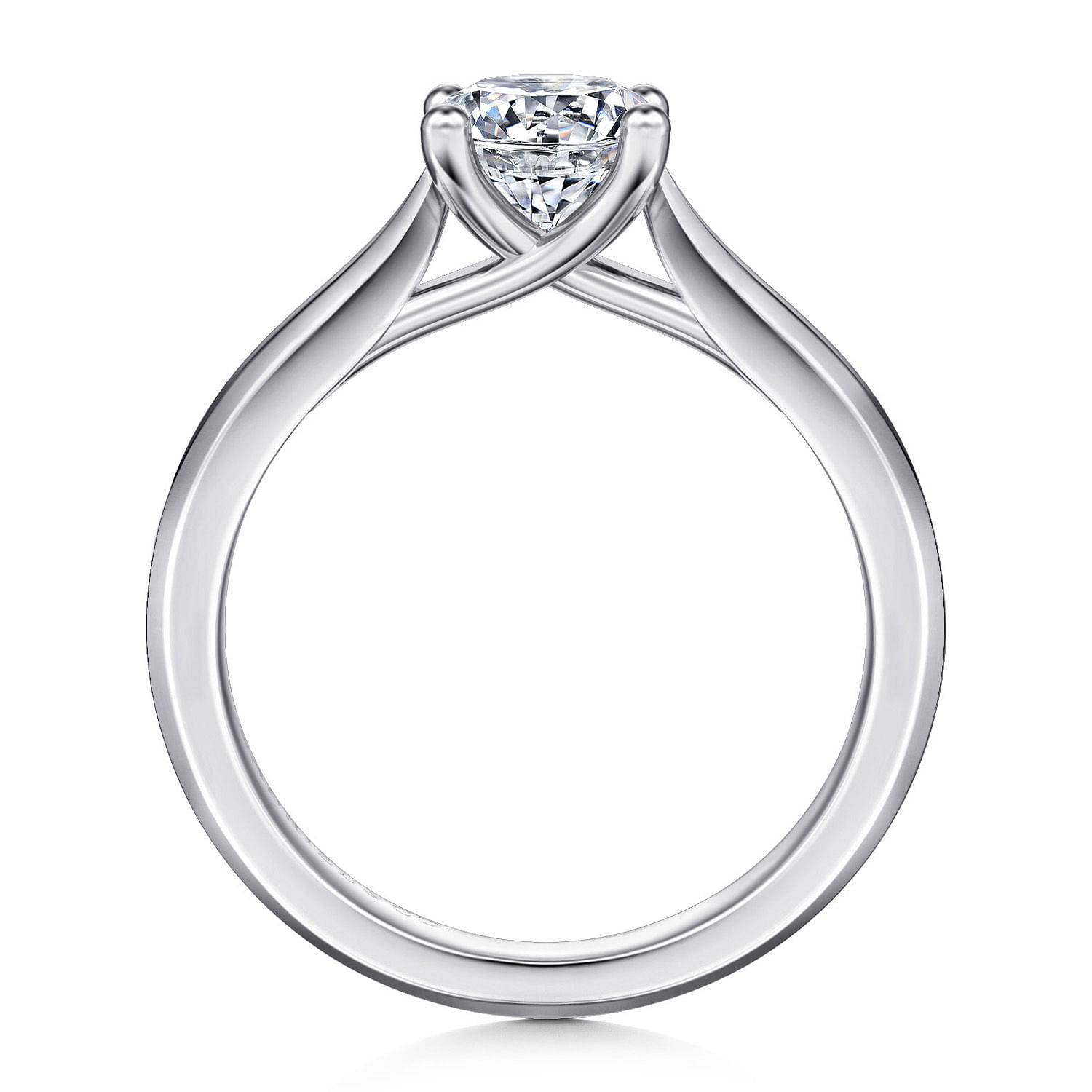 Jamie - 14K White Gold Round Diamond Engagement Ring - Shot 2