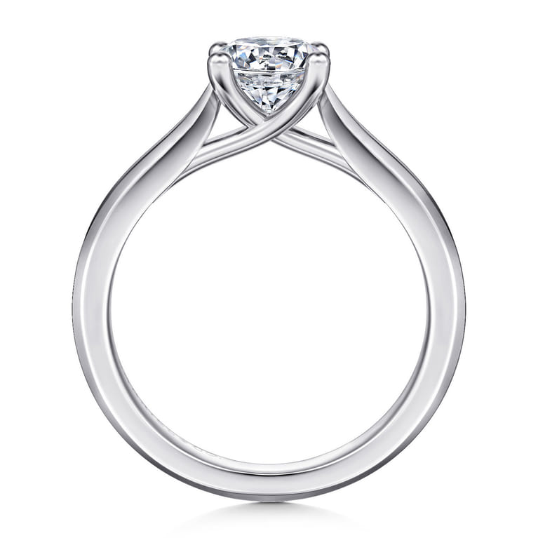 Jamie - 14K White Gold Round Diamond Engagement Ring - Shot 2