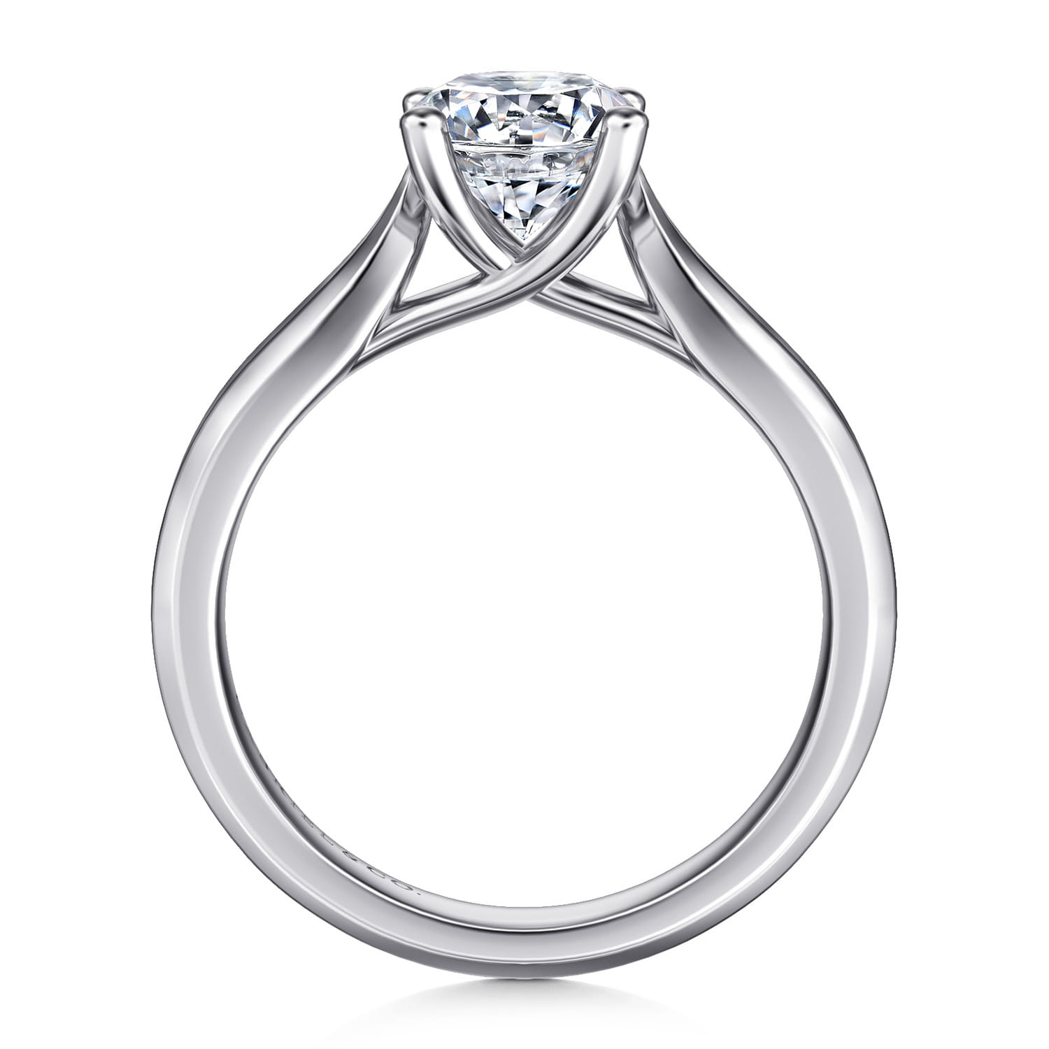 Jamie - 14K White Gold Round Diamond Engagement Ring - Shot 2