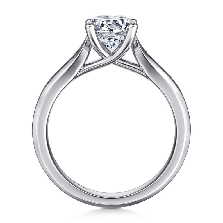 Jamie - 14K White Gold Round Diamond Engagement Ring - Shot 2