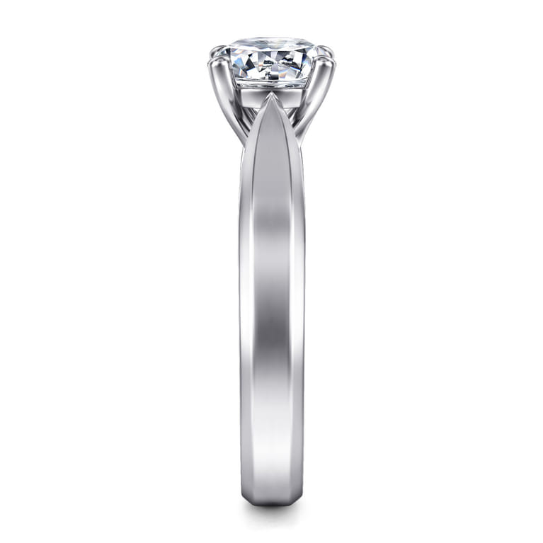 Jamie - 14K White Gold Round Diamond Engagement Ring - Shot 5