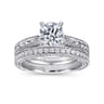 Maura - Vintage Inspired 14K White Gold Round Solitaire Engagement Ring