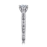 Maura - Vintage Inspired 14K White Gold Round Solitaire Engagement Ring