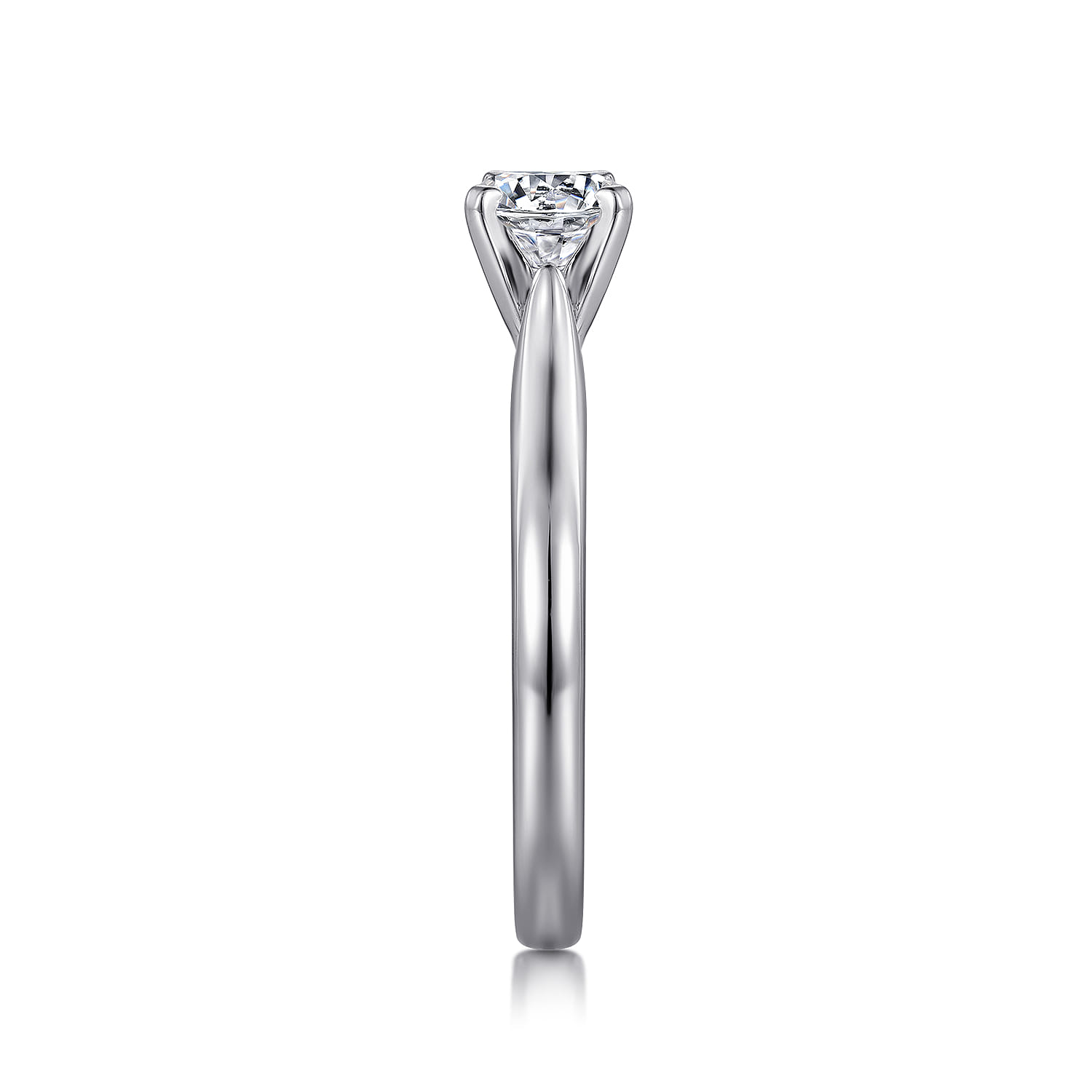 Lauren - 14K White Gold Round Diamond Engagement Ring - Shot 5
