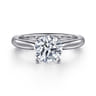 Lauren - 14K White Gold Round Solitaire Diamond Engagement Ring