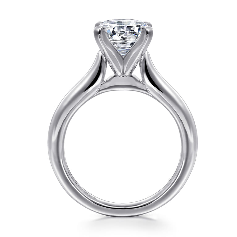 Lauren - 14K White Gold Round Diamond Engagement Ring - Shot 2