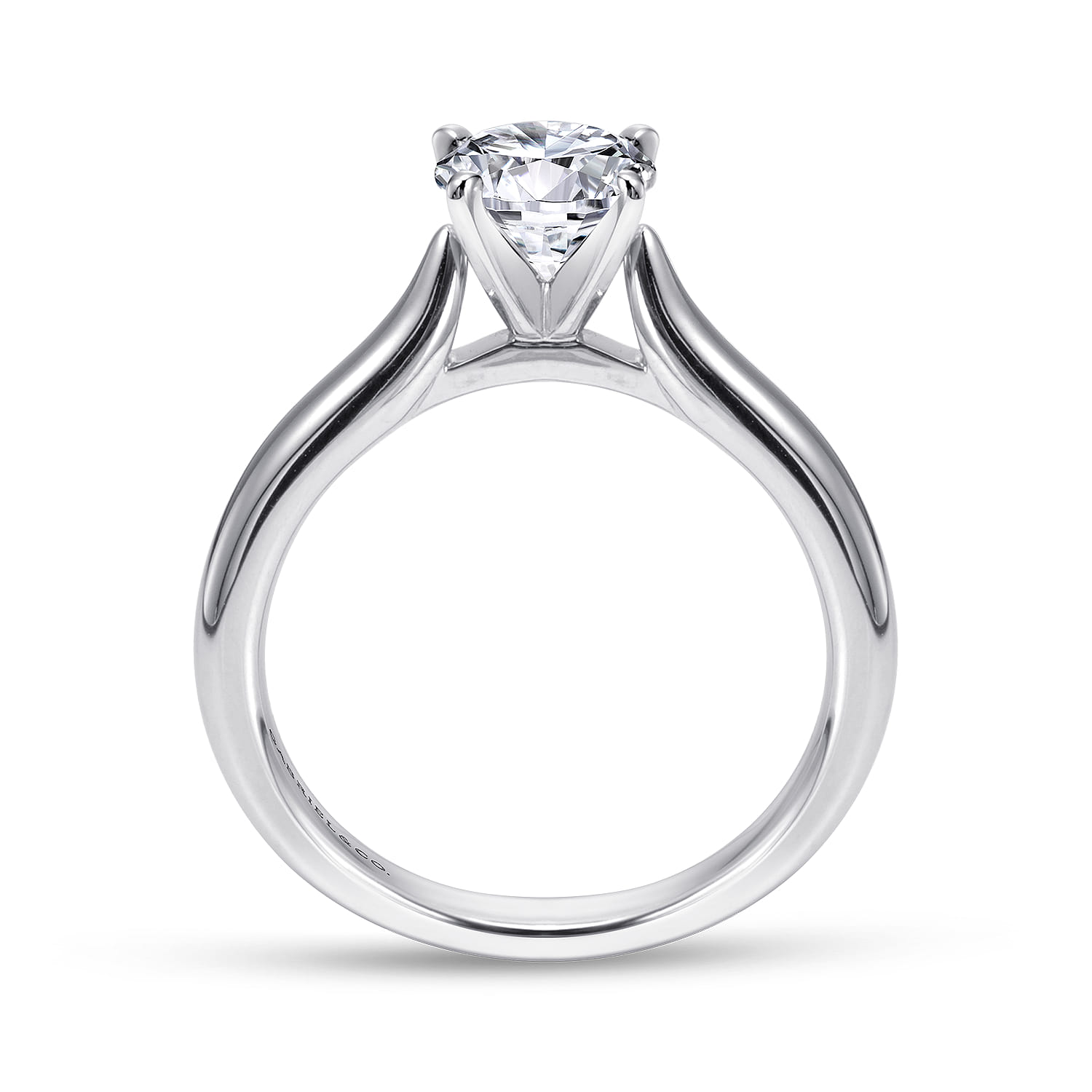 Lauren - 14K White Gold Round Diamond Engagement Ring - Shot 2