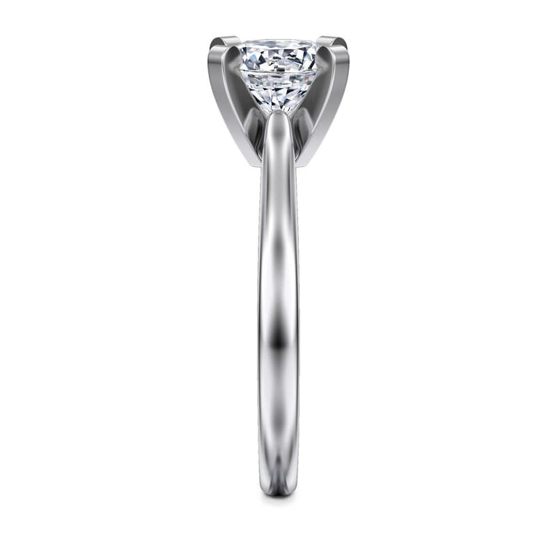 Michelle - 14K White Gold Round Diamond Engagement Ring - Shot 5
