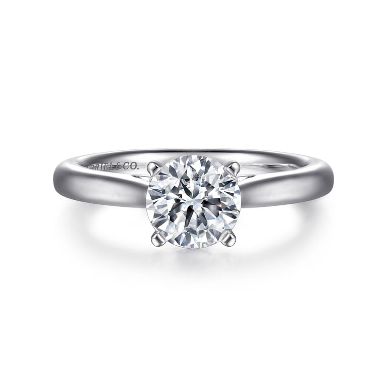 Michelle - 14K White Gold Round Diamond Engagement Ring - Shot 1