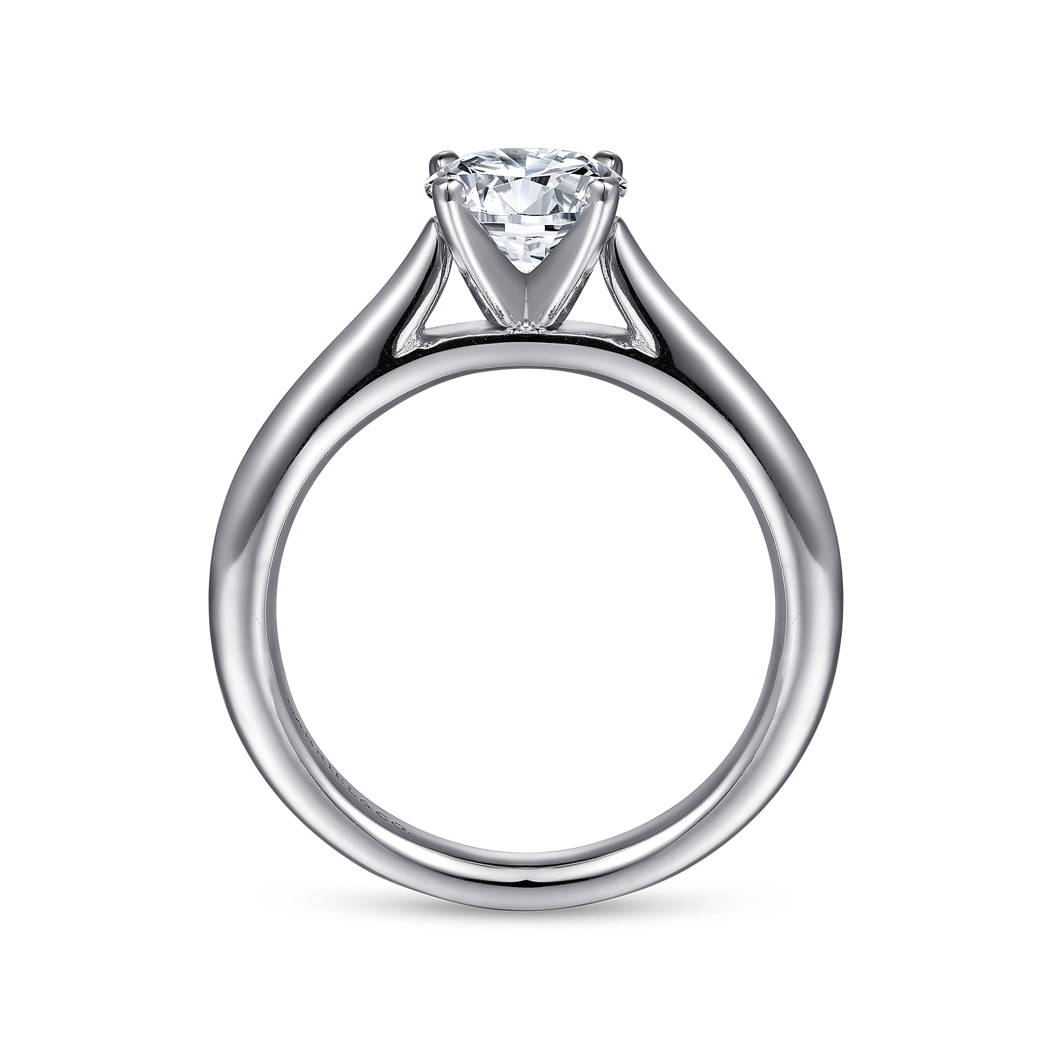 Michelle - 14K White Gold Round Diamond Engagement Ring - Shot 2