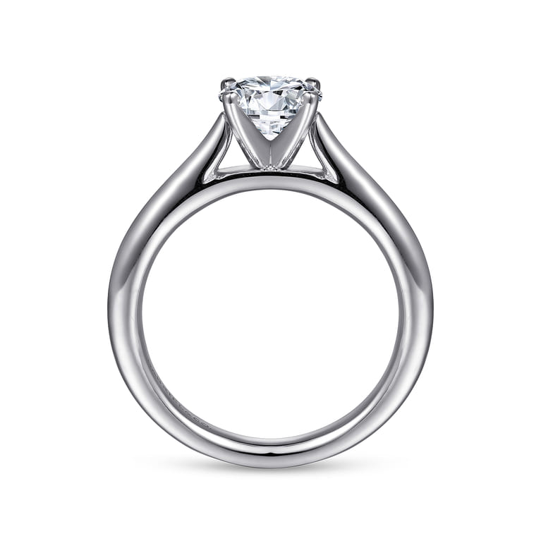 Michelle - 14K White Gold Round Diamond Engagement Ring - Shot 2