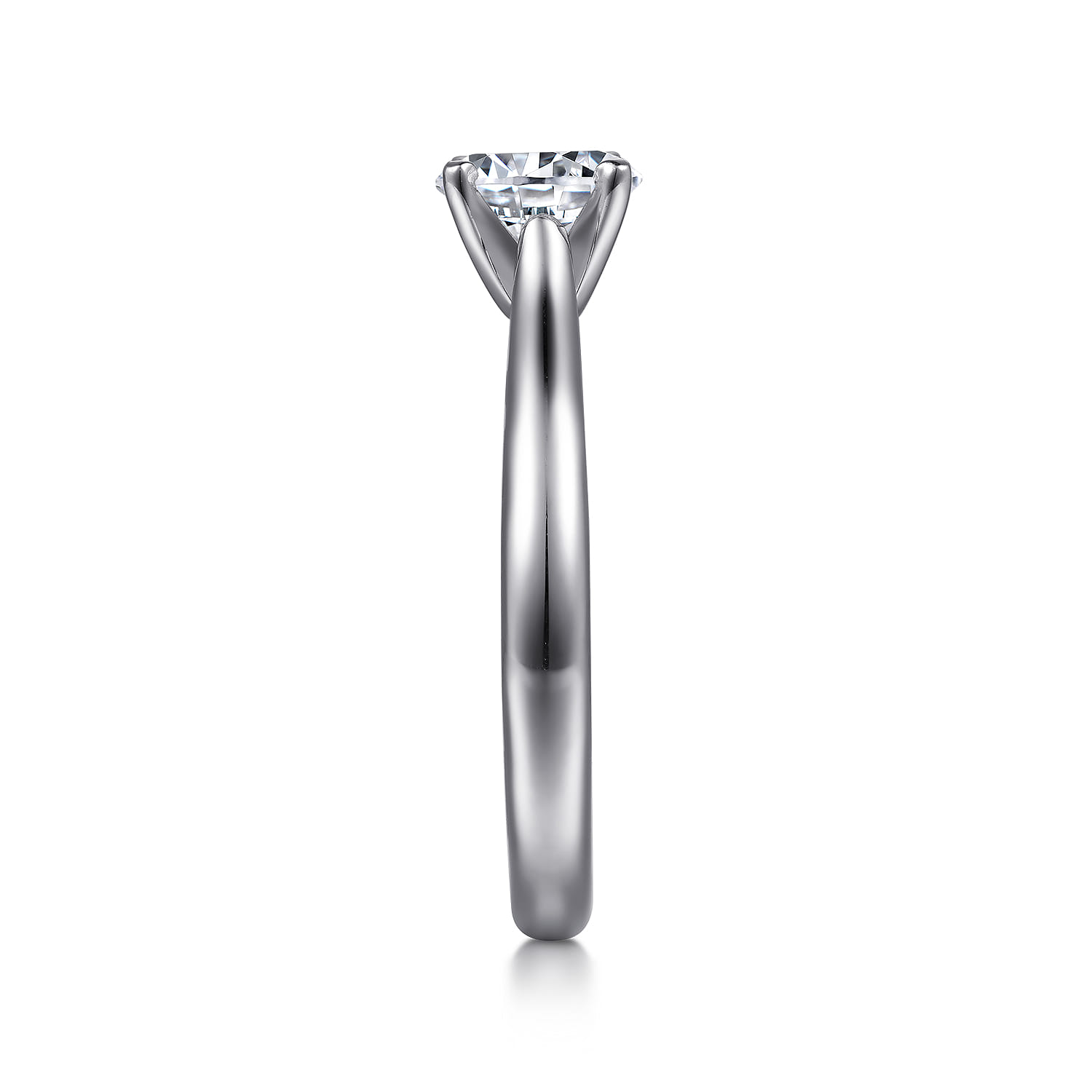 Michelle - 14K White Gold Round Diamond Engagement Ring - Shot 5