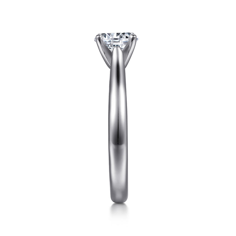 Michelle - 14K White Gold Round Diamond Engagement Ring - Shot 5