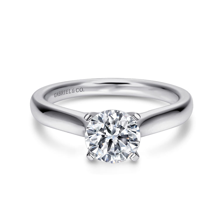 McKinley - 14K White Gold Round Diamond Engagement Ring - Shot 1