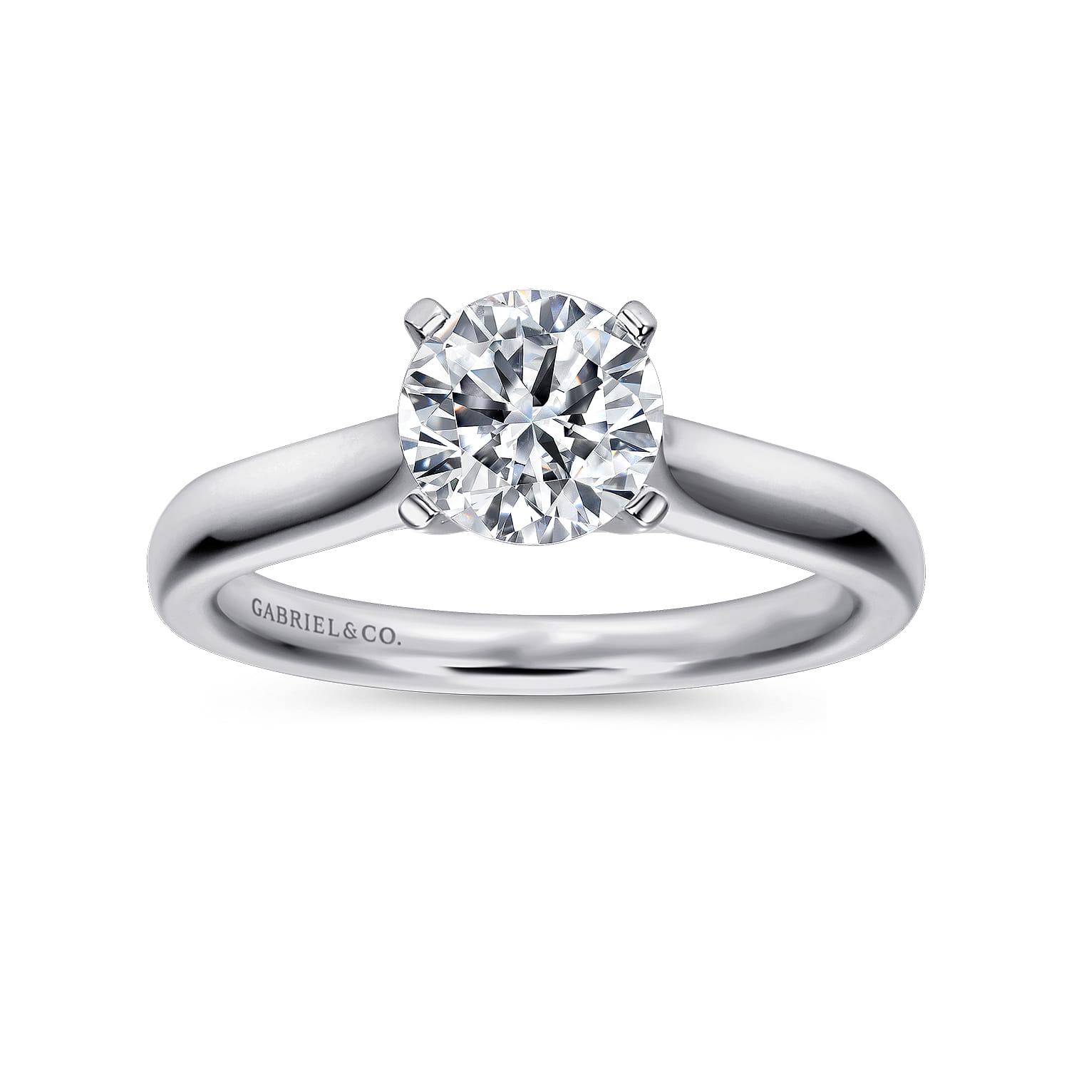 McKinley - 14K White Gold Round Diamond Engagement Ring - Shot 5