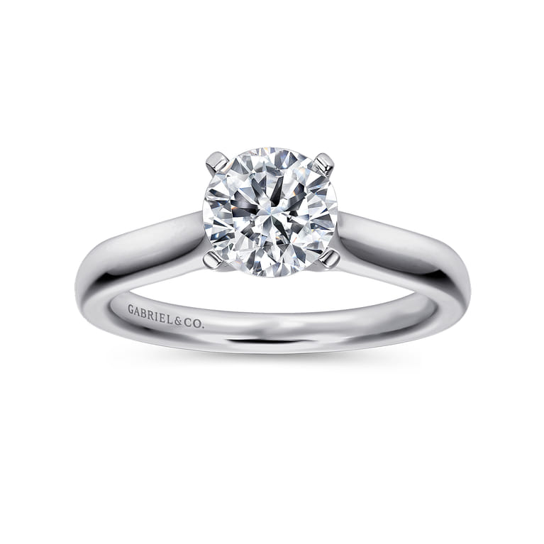 McKinley - 14K White Gold Round Diamond Engagement Ring - Shot 5