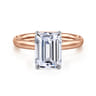 Unite - 14K White-Rose Gold Emerald Cut Solitaire Diamond Engagement Ring