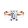 Unite - 14K White-Rose Gold Emerald Cut Solitaire Diamond Engagement Ring