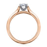 Ellis - 14K White-Rose Gold Marquise Shape Diamond Engagement Ring