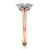 Ellis - 14K White-Rose Gold Marquise Shape Diamond Engagement Ring