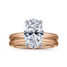 Unite - 14K White-Rose Gold Oval Solitaire Diamond Engagement Ring