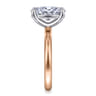 Unite - 14K White-Rose Gold Oval Solitaire Diamond Engagement Ring