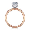 Unite - 14K White-Rose Gold Oval Solitaire Diamond Engagement Ring