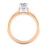 Ellis - 14K White-Rose Gold Princess Cut Diamond Engagement Ring