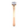 Ellis - 14K White-Rose Gold Princess Cut Diamond Engagement Ring