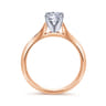 Ellis - 14K White-Rose Gold Round Diamond Engagement Ring