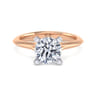 Ellis - 14K White-Rose Gold Round Diamond Engagement Ring