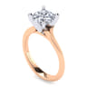 Ellis - 14K White-Rose Gold Round Diamond Engagement Ring