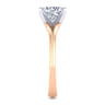 Ellis - 14K White-Rose Gold Round Diamond Engagement Ring