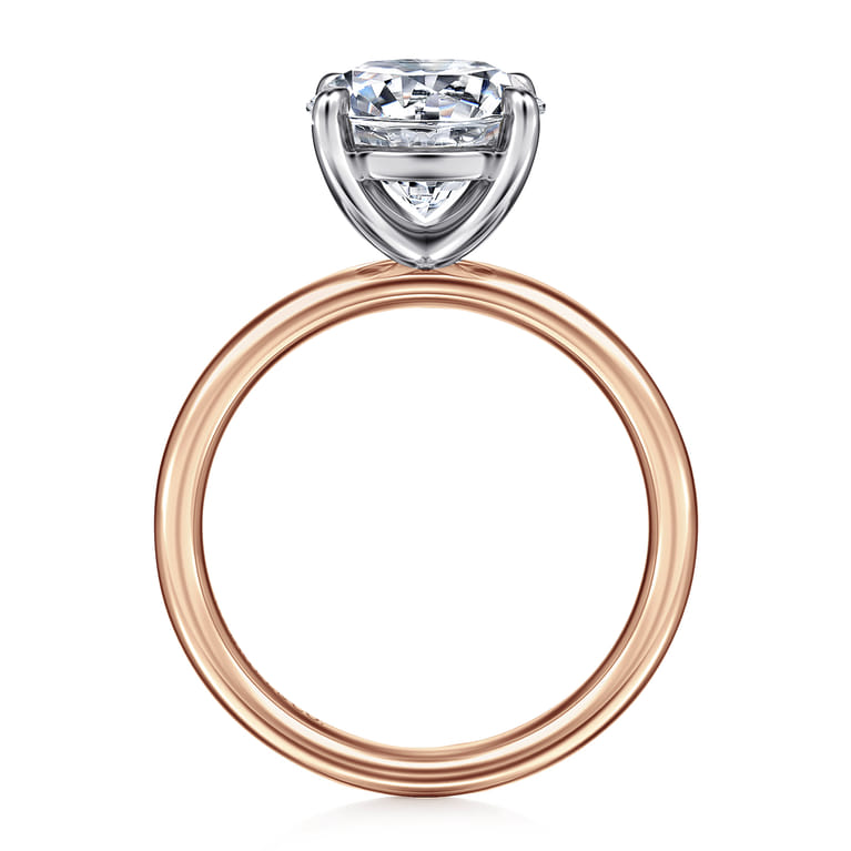 Unite - 14K White-Rose Gold Round Solitaire Diamond Engagement Ring - Shot 2