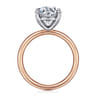 Unite - 14K White-Rose Gold Round Solitaire Diamond Engagement Ring