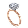 Unite - 14K White-Rose Gold Round Solitaire Diamond Engagement Ring