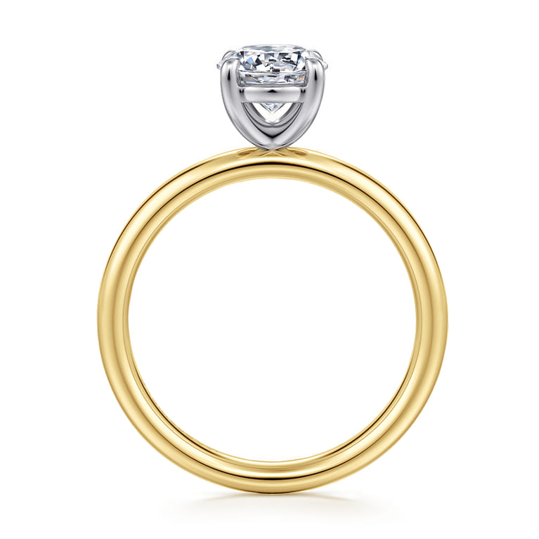 Unite - 14K White-Rose Gold Round Solitaire Diamond Engagement Ring - Shot 2