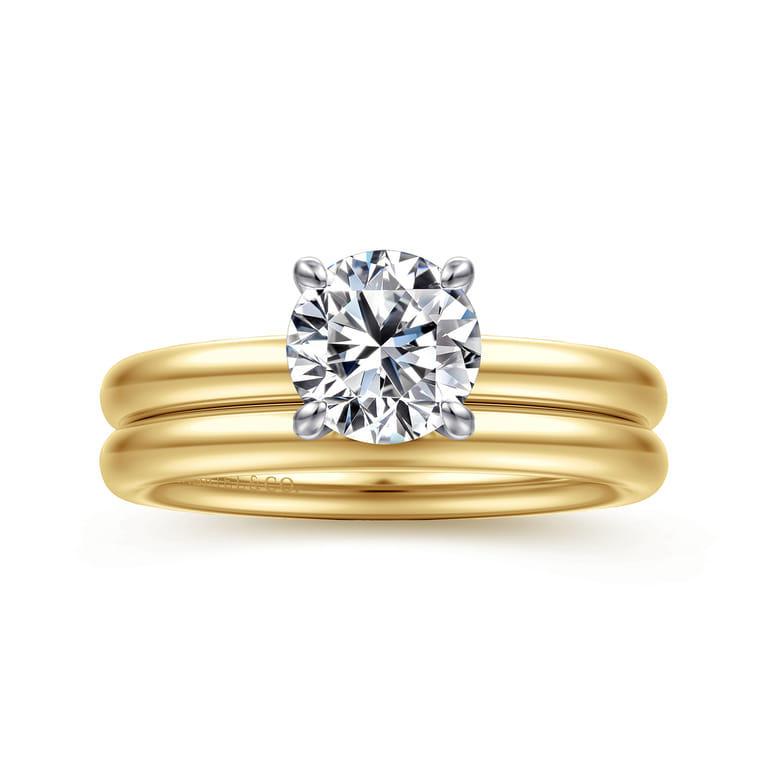 Unite - 14K White-Rose Gold Round Solitaire Diamond Engagement Ring - Shot 4