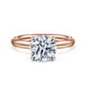 Unite - 14K White-Rose Gold Round Solitaire Diamond Engagement Ring