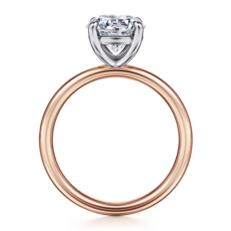 Unite - 14K White-Rose Gold Round Solitaire Diamond Engagement Ring - Shot 2
