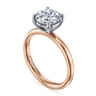 Unite - 14K White-Rose Gold Round Solitaire Diamond Engagement Ring