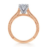 Maura - 14K White-Rose Gold Round Diamond Engagement Ring