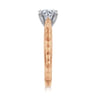 Maura - 14K White-Rose Gold Round Diamond Engagement Ring