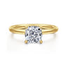 Cari - 14K Yellow Gold Cushion Diamond Engagement Ring - 0.06 ct
